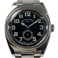 ☆☆ REVUE THOMMEN レビュートーメン レビュースポーツ 30’S 15000.3 ブラック 手巻き メンズ 腕時計 REVUE SPORT Cランク