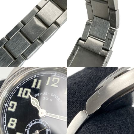  REVUE THOMMEN レビュートーメン レビュースポーツ 30’S 15000.3 ブラック 手巻き メンズ 腕時計 REVUE SPORT