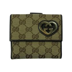 ☆☆ GUCCI グッチ LOVELY GGキャンバス キャンバス×レザー 245727 財布 レディース Bランク