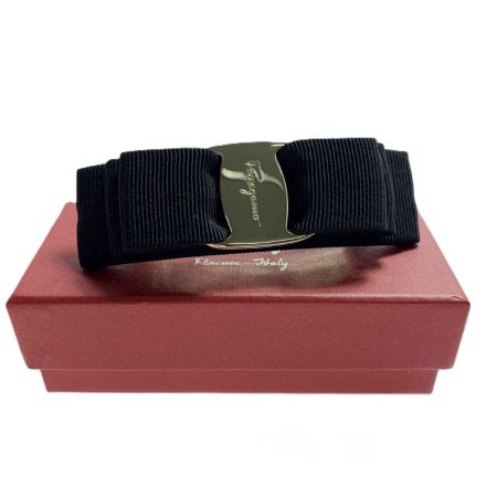  Salvatore Ferragamo サルヴァトーレフェラガモ バレッタ ヴァラリボン ブラック ヘアアクセサリー