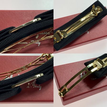  Salvatore Ferragamo サルヴァトーレフェラガモ バレッタ ヴァラリボン ブラック ヘアアクセサリー