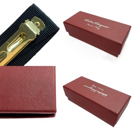  Salvatore Ferragamo サルヴァトーレフェラガモ バレッタ ヴァラリボン ブラック ヘアアクセサリー