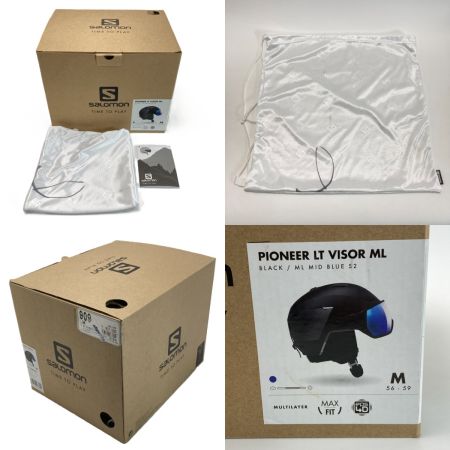  SALOMON サロモン PIONEER LT VISOR バイザーヘルメット L41199900 ブラック M 56-59 箱付き