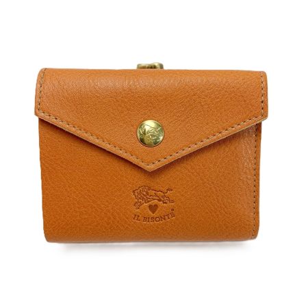  IL BISONTE イルビゾンテ 2つ折り財布 オレンジ レザー