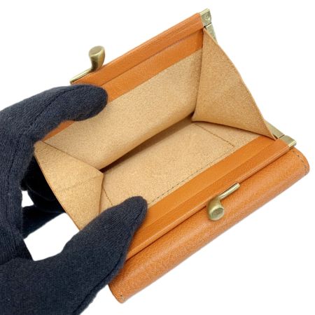  IL BISONTE イルビゾンテ 2つ折り財布 オレンジ レザー