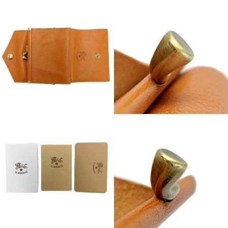  IL BISONTE イルビゾンテ 2つ折り財布 オレンジ レザー