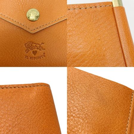  IL BISONTE イルビゾンテ 2つ折り財布 オレンジ レザー