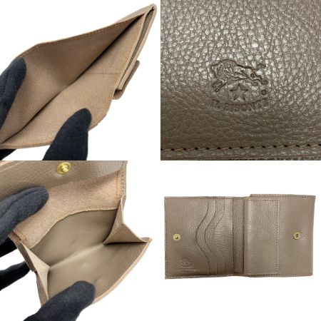  IL BISONTE イルビゾンテ 2つ折り財布 グレー メンズ レディース