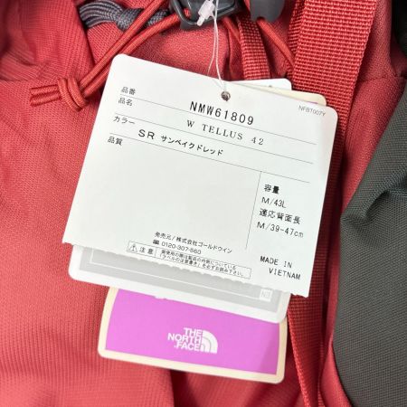  THE NORTH FACE ザノースフェイス リュック ザック W TELLUS 42 NMW61809 サンベイクドレッド M 43L