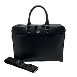 ☆☆ Vivienne Westwood ヴィヴィアン・ウエストウッド オーブ ビジネスバッグ ブラック ブリーフケース 布袋有 Bランク