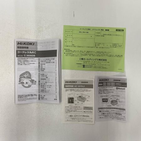  HiKOKI ハイコーキ コードレス丸のこ C3606DB 付属品完備