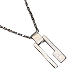 GUCCI グッチ Gロゴ カットアウト シルバー925 ネックレス  ペンダント SV Cランク