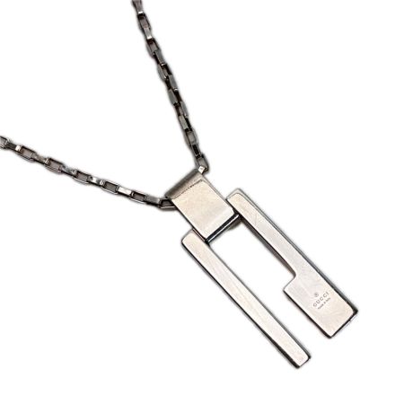 GUCCI グッチ Gロゴ カットアウト シルバー925 ネックレス  ペンダント SV