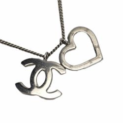 ☆☆ CHANEL シャネル ココマーク ハート ネックレス 04P シルバー 箱有 Cランク