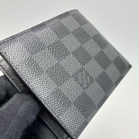  LOUIS VUITTON ルイヴィトン ダミエ・グラフィット ポルトフォイユ アメリゴ N60053 2つ折り財布 イニシャルイ:N.Y入