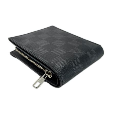  LOUIS VUITTON ルイヴィトン ダミエ・グラフィット ポルトフォイユ アメリゴ N60053 2つ折り財布 イニシャルイ:N.Y入