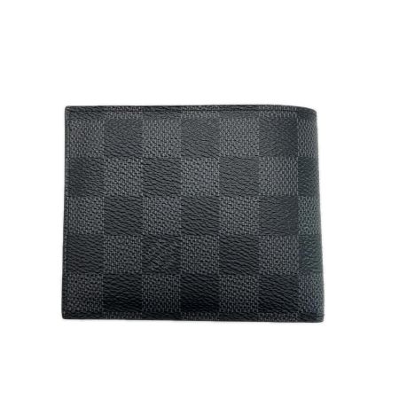  LOUIS VUITTON ルイヴィトン ダミエ・グラフィット ポルトフォイユ アメリゴ N60053 2つ折り財布 イニシャルイ:N.Y入
