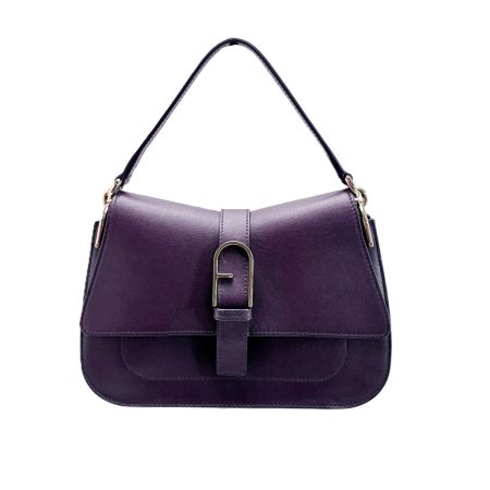 FURLA フルラ 2WAYバッグ パープル 保存袋 トラップ付 レディース 