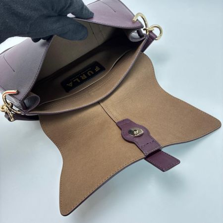 FURLA フルラ 2WAYバッグ パープル 保存袋 トラップ付 レディース 