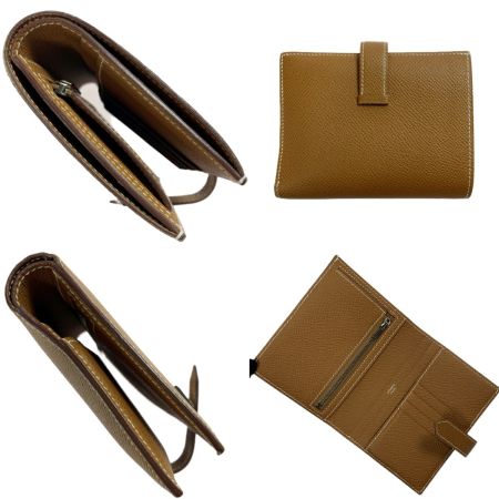  HERMES エルメス 2つ折り財布 ベアン コンパクト Z刻印 シルバー金具 H金具  箱有