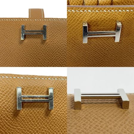  HERMES エルメス 2つ折り財布 ベアン コンパクト Z刻印 シルバー金具 H金具  箱有
