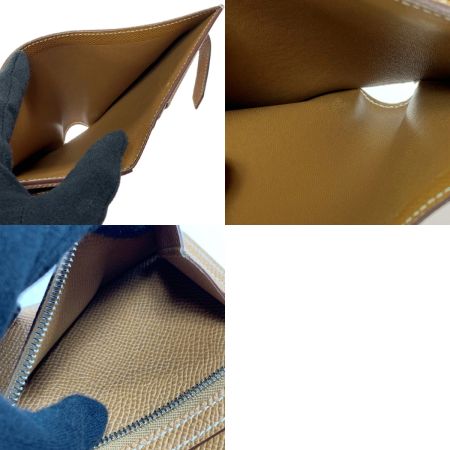  HERMES エルメス 2つ折り財布 ベアン コンパクト Z刻印 シルバー金具 H金具  箱有