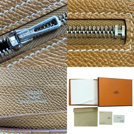  HERMES エルメス 2つ折り財布 ベアン コンパクト Z刻印 シルバー金具 H金具  箱有