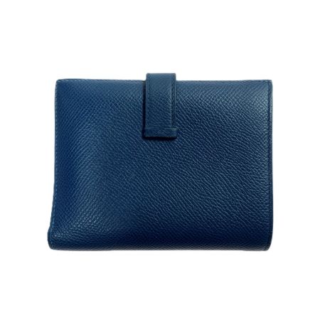  HERMES エルメス 2つ折り財布 ベアン コンパクト  D刻印 ゴールド金具 ブラック H金具  箱有