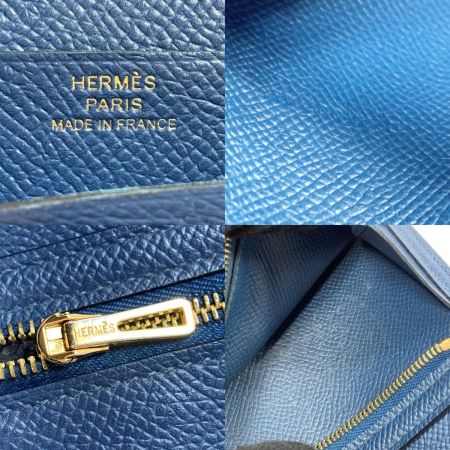  HERMES エルメス 2つ折り財布 ベアン コンパクト  D刻印 ゴールド金具 ブラック H金具  箱有