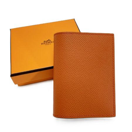  HERMES エルメス 手帳カバー アジェンダPM  オレンジ B刻印 箱付