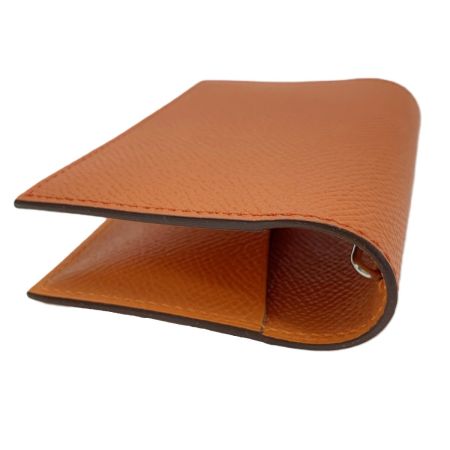  HERMES エルメス 手帳カバー アジェンダPM  オレンジ B刻印 箱付