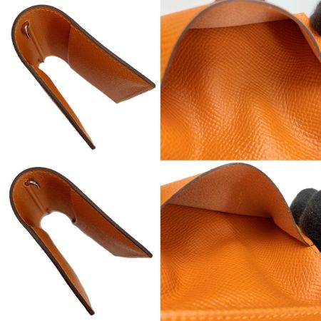  HERMES エルメス 手帳カバー アジェンダPM  オレンジ B刻印 箱付