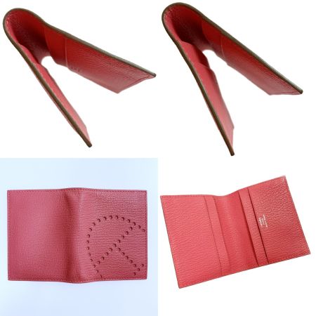  HERMES エルメス エブリン シェーブル B刻印 ピンク カードケース 