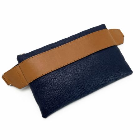  Somes Saddle ソメスサドル ジュール サコッシュ ネイビー レザー ボディバッグ 布袋有