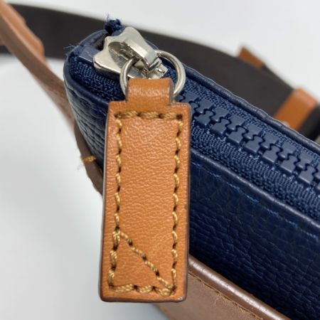  Somes Saddle ソメスサドル ジュール サコッシュ ネイビー レザー ボディバッグ 布袋有