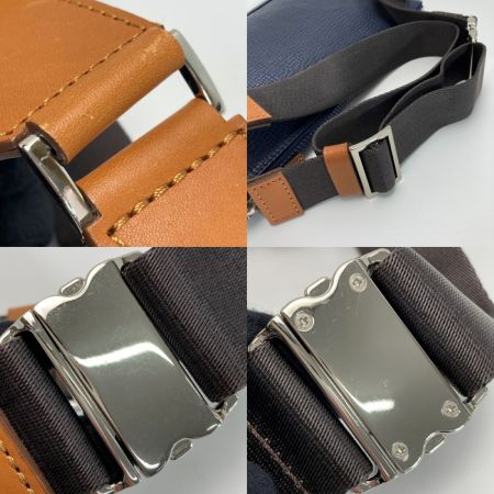  Somes Saddle ソメスサドル ジュール サコッシュ ネイビー レザー ボディバッグ 布袋有