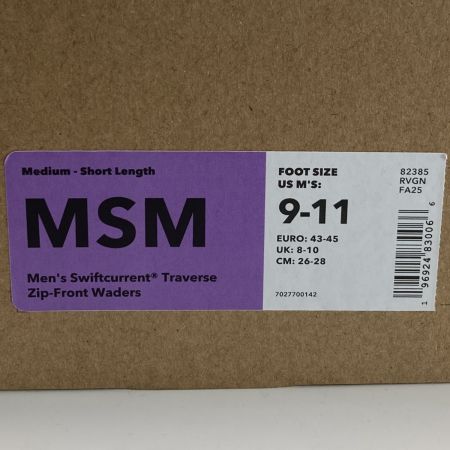  Patagonia パタゴニア スウィフトカレント トラバーズ ジップフロント ウェーダー 82385 オリーブ MSM 箱付き