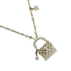 ☆☆ CHANEL シャネル ココマーク マトラッセ ネックレス C23A ゴールド×ホワイト ラインストーン フェイクパール GP Bランク