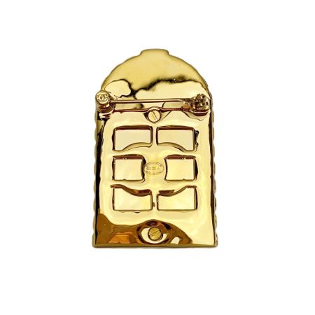  CHANEL シャネル 31 ドアモチーフ ブローチ メッキ ゴールド レディース
