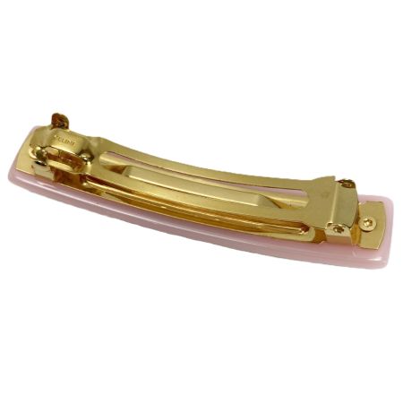  CELINE セリーヌ ロゴ バレッタ  ヘアアクセサリー 髪留め ピンク レジン