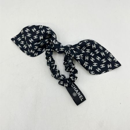  CHANEL シャネル ヘアアクセサリー シュシュ シルク ブラック ココマーク 23Ｐ ブラック