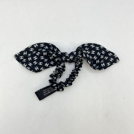  CHANEL シャネル ヘアアクセサリー シュシュ シルク ブラック ココマーク 23Ｐ ブラック