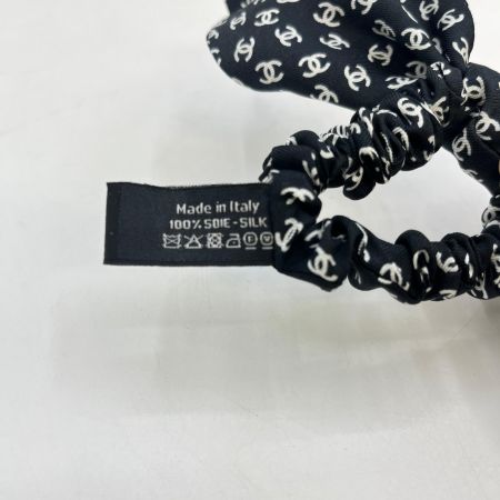  CHANEL シャネル ヘアアクセサリー シュシュ シルク ブラック ココマーク 23Ｐ ブラック
