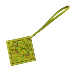 ☆☆ HERMES エルメス キーホルダー カレナノバッグチャーム イエロー Bランク