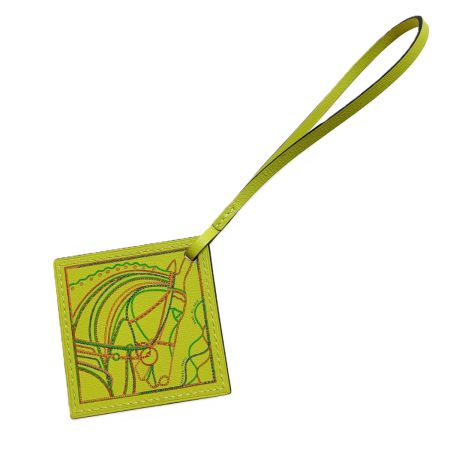  HERMES エルメス キーホルダー カレナノバッグチャーム イエロー
