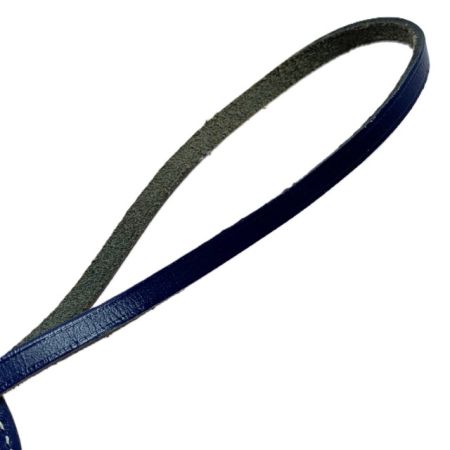  HERMES エルメス チャーム パドック バッグチャーム レザー ネイビー イエロー