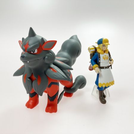  BANDAI ポケットモンスター ポケモンスケールワールド ヒスイ地方 ウォロ＆ウインディ(ヒスイのすがた) フィギュア