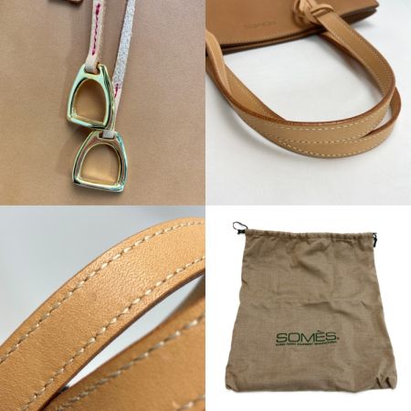  Somes Saddle ソメスサドル トートバッグ レザー ブラウン ハンドバッグ 布袋有