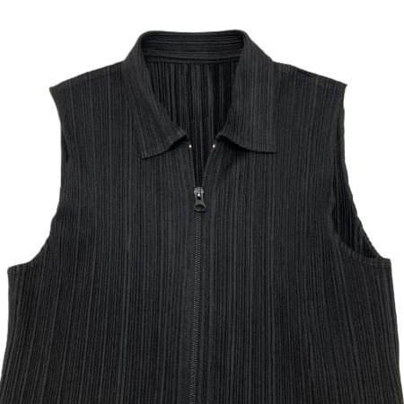  ISSEY MIYAKE イッセイミヤケ PLEATS PLEASE ワンピース ベスト PP04-JH320 ブラック サイズ 3 レディース