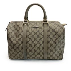 ☆☆ GUCCI グッチ ハンドバッグ ミニボストンバッグ GGスプリーム GG柄 193603 社外用ストラップ付 Bランク